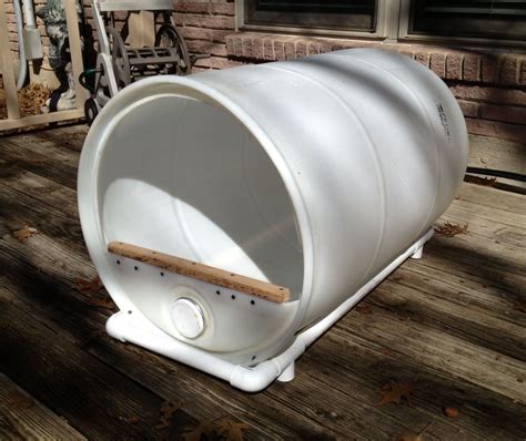 homemade barrel dog house